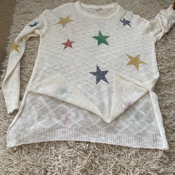 Kem & Thread sweater Semi- sheer Star print - Picture 8 of 12